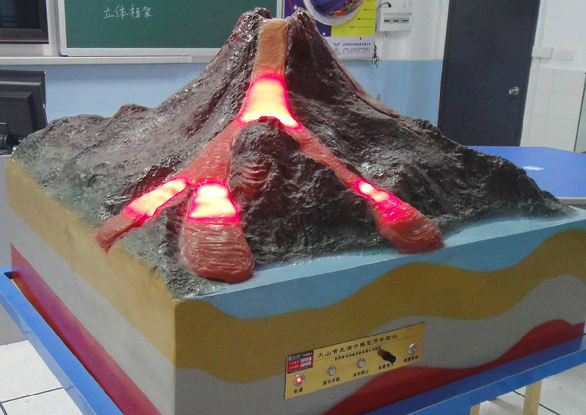 玉溪火山喷发模拟